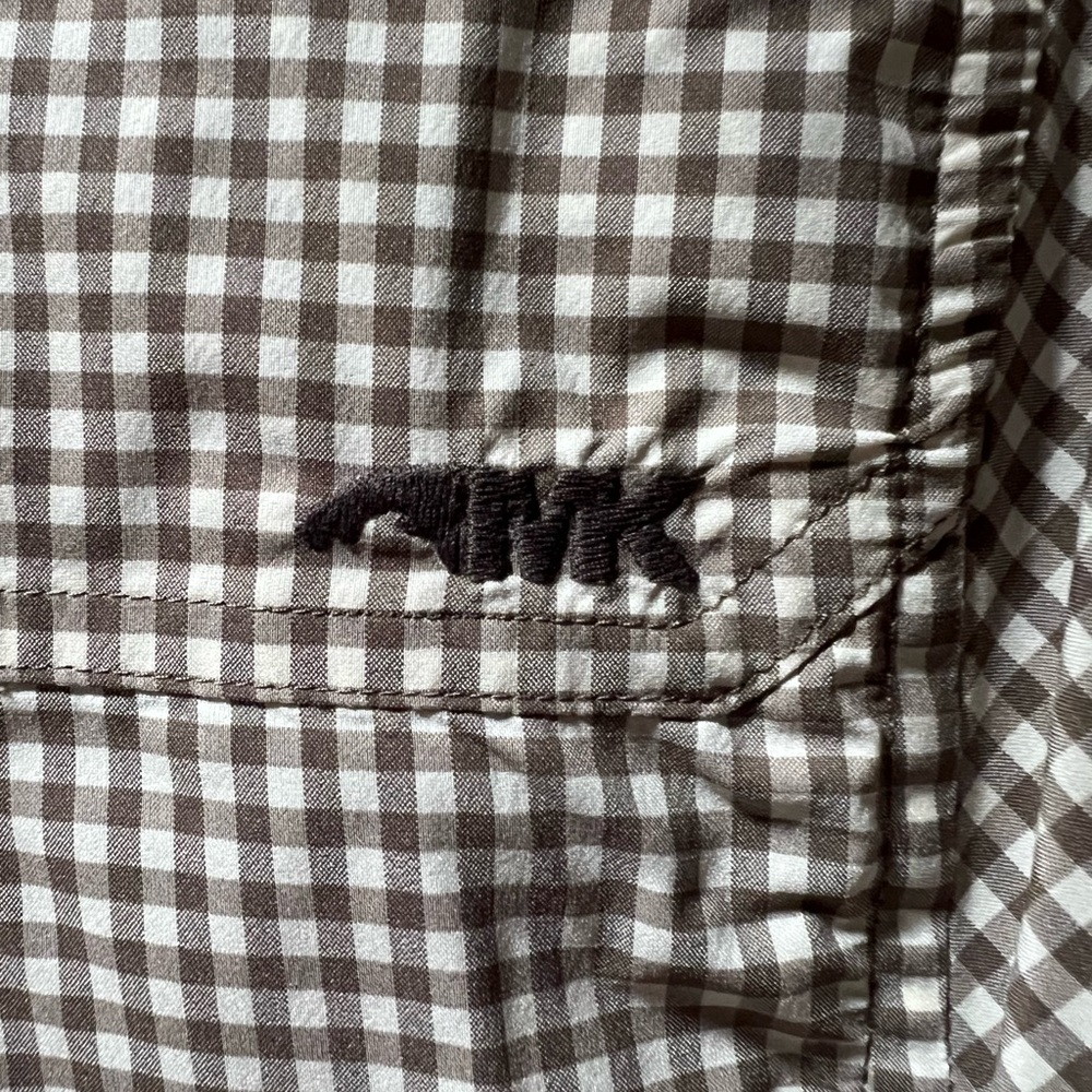 Men’s Mountain Khakis Brown/Tan Checkered Button-Down Long Sleeve Shirt - Picture 5 of 13